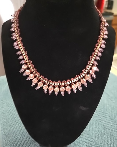 Collana girocollo strass - , rosa