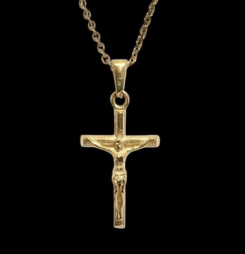 Ciondolo crocifisso pieno oro