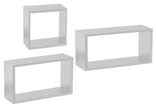 Set 3 Mensole Cubo da Parete