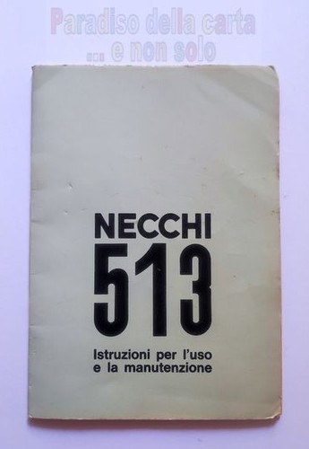 Necchi 513 libretto - necchi, (libretto