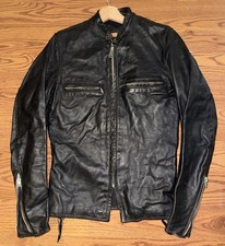 Giacca moto biker - vera, pelle