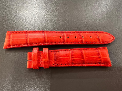 Leather matte red strap - leather,