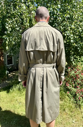 Trench coat doppiopetto verde