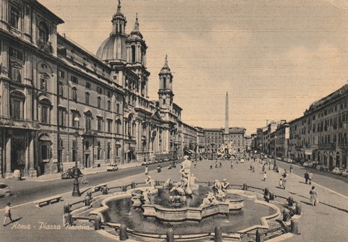 Roma cartolina piazza - roma,
