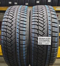 USATO: 2 GOMME 205/60 R16 92H CONTINENTAL TERMICHE M+S PNEUMATICI USATI 2056016