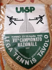 Gagliardetto pennant wimpel FANION LEGA TENNIS TAVOLO PING Pong Torino 1985 Uisp