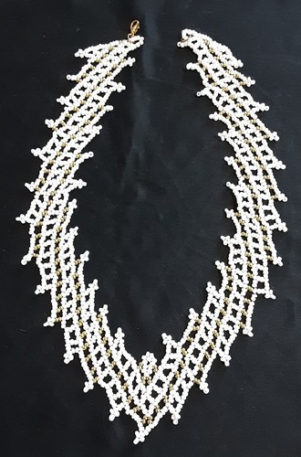 Collana girocollo color bianco - collana/girocollo,