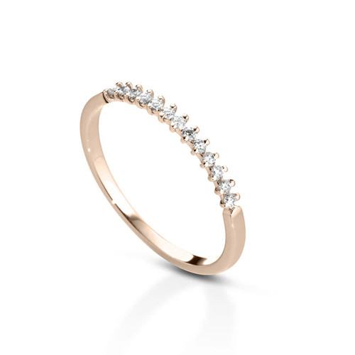 Anello veretta oro rosa 18 - in,
