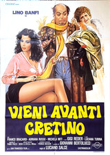 VIENI AVANTI CRETINO Banfi MICHELA MITI MANIFESTO ORIGINALE POSTER AFFICHE 2F