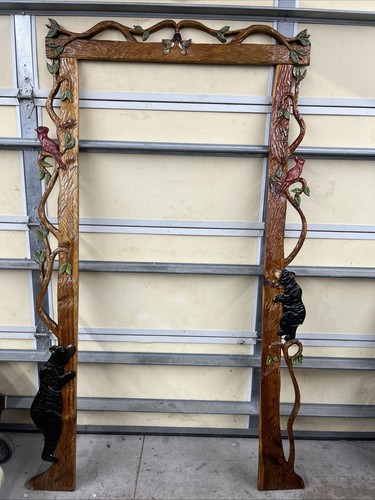 Antico frontone intaglio legno