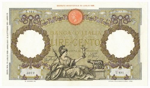 100 lire capranesi - capranesi, aquila