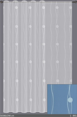 Tenda voile jacquard - in, bianca
