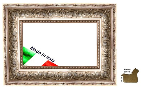 Cornice legno argento - cornice,