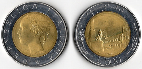 Italia 500 lire - ,, 1982