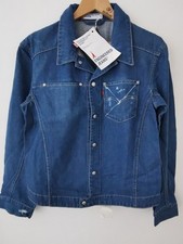 Giacca denim blu nuova con