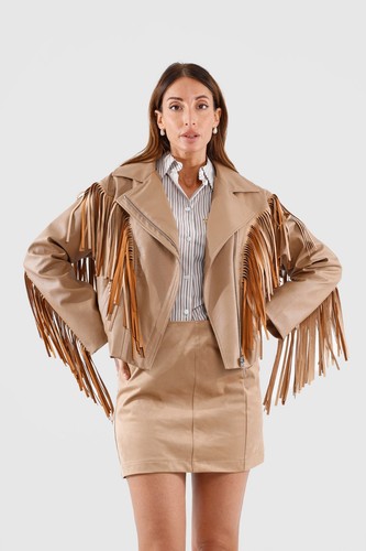 Giacca donna ecopelle con - ecopelle,