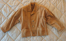 Giacca da donna in pelle scamosciata manifattura sartoriale -tg 46/48-