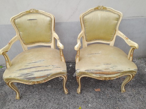 Coppia poltroncine laccate - coppia,