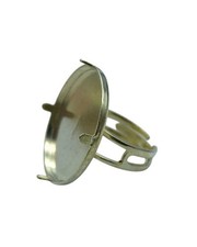 Anello Regolabile con Fondello Ø Base 25 mm Ferro FF136-25