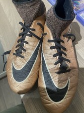Scarpe da calcio Nike Hypervenom Phantom II bronzo taglia UK 8 usate Nike Skin ACC SG