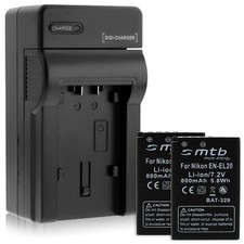 2x Batterie EN-EL20 ENEL20 + Caricatore per Nikon V3 / Coolpix A