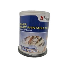 Verbatim InkJet CD-R argento stampabile - 52 x 700 MB mandrino 100 dischi 80 min nuovo