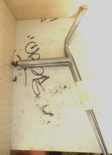 Coppia SUPPORTI CROMATI (Originali) x  Credenze anni '50/'60-Reggi Schiene/Pens.