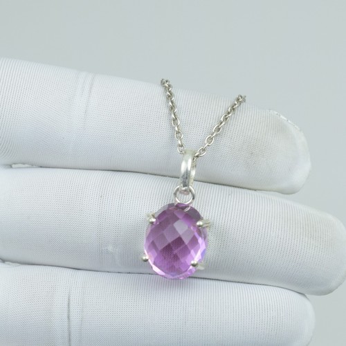 Collana zaffiro rosa - collana,