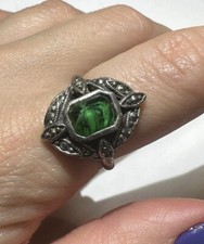 Anello Cabochon In Vetro Di