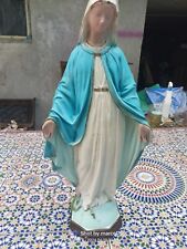 STATUA DELLA MADONNA MIRACOLOSA CM 60 IN GESSO ITALIANA DECORATA A MANO