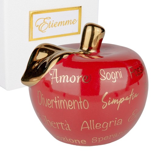 Mela decorativa rosso grande - rosso,