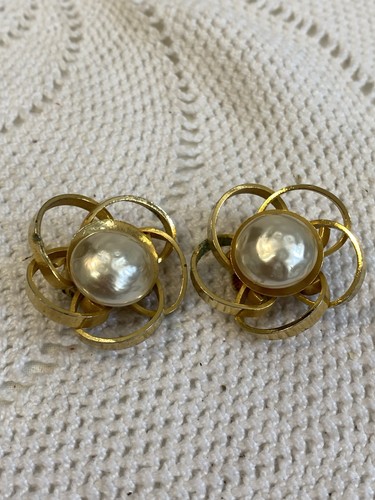 Orecchini vintage clip dorati