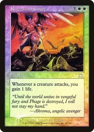 Righteous cause foil onslaught - righteous,