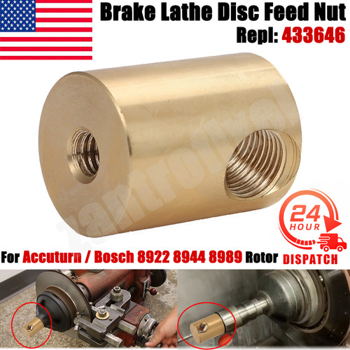 Brake lathe disc feed nut - us,