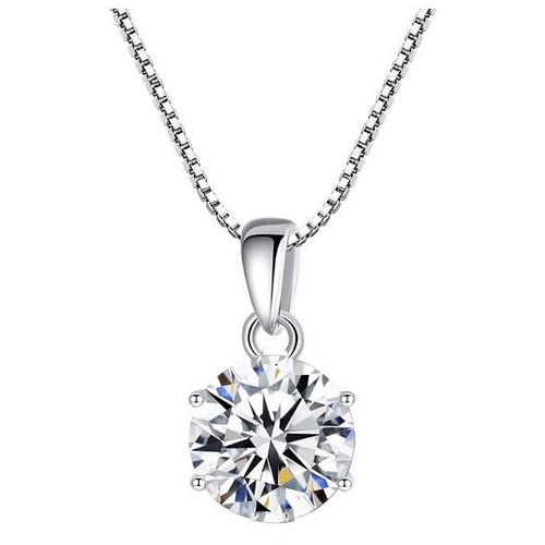 Collana ciondolo moissanite