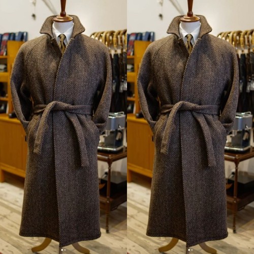 Cappotto uomo tweed misto lana