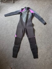 Muta O'Neill donna UK 12 pre indossata buone condizioni nera con dettaglio viola 