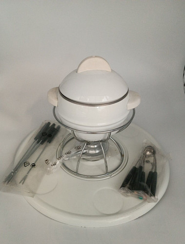 Fonduta set bianco con - fonduta,