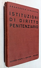 1935 Rarissimo - Manuale Hoepli - ISTITUZIONI DI DIRITTO PENITENZIARIO