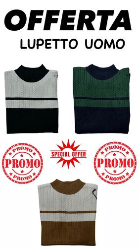 Maglione uomo lupetto - maglione,