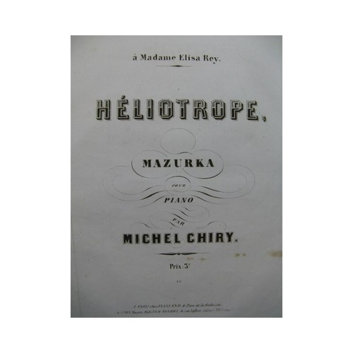 Chiry michel eliotropio - eliotropio, piano