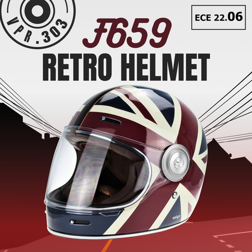 Casco moto epoca viper - casco,
