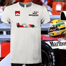 T-SHIRT F1 AYRTON SENNA MCLAREN  FANS CASUAL OLD STYLE