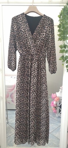 Vestito lungo leopardato - lungo, tg