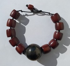 Collana in bachelite marrone - brown bakelite necklace