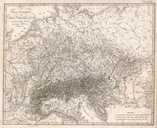Germania physische mappa - germania,