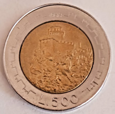 Moneta della Repubblica di San Marino da 500 lire Libertas del 1988