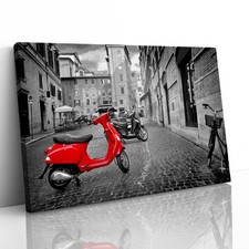 Quadro Rosso Scooter Bici a
