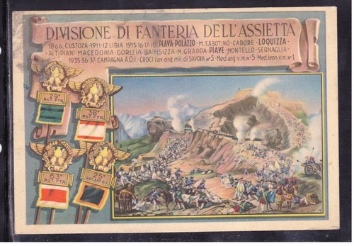 Cartolina militare divisione - cartolina,