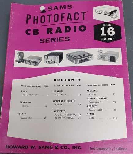 Sams cb16 service info k - sams,